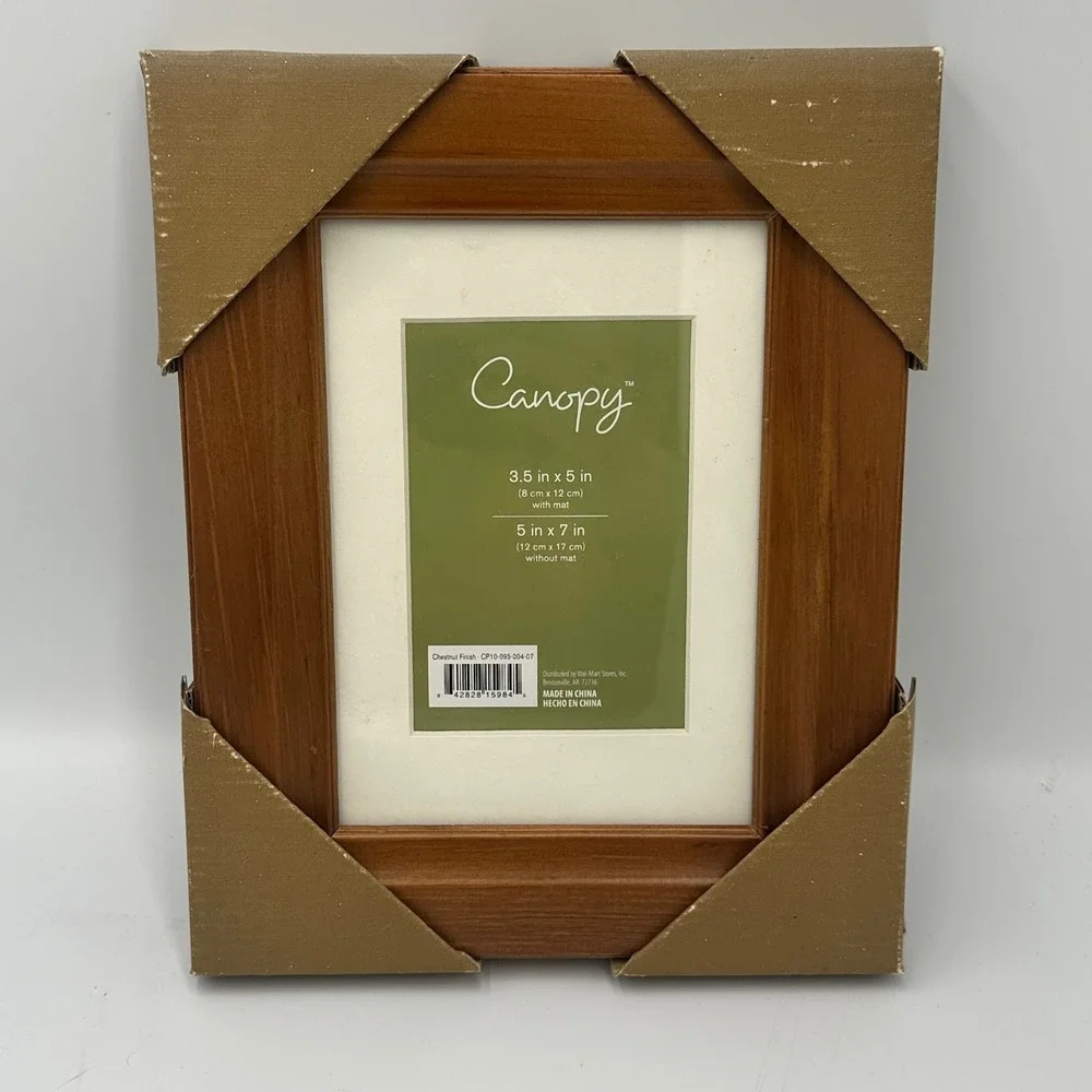 Canopy Picture Photo Frame 5x7 Matted Chestnut Solid Wood Gallery Wall NEW Decor